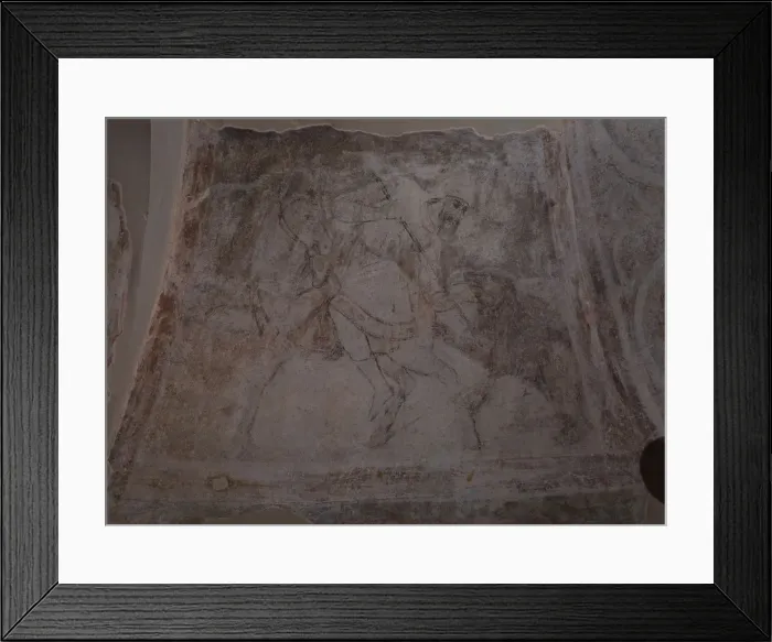 Framed Print : Bear Hunt, 11th century. Artist: Ancient Russian frescos Framed Print : Bear Hunt, 11th century. Artist: Ancient Russian frescos