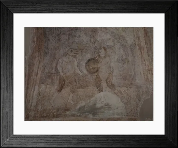 Framed Print : Fight scene in Hippodrom, 11th century. Artist: Ancient Russian frescos Framed Print : Fight scene in Hippodrom, 11th century. Artist: Ancient Russian frescos
