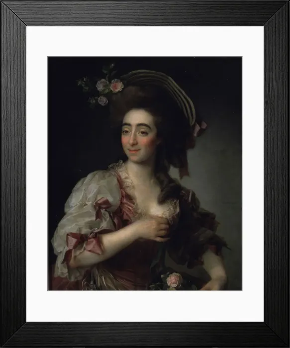 Framed Print : Portrait of the opera singer Anna Davia Bernucci, 1782. Artist: Levitsky, Dmitri Grigorievich (1735-1822) Framed Print : Portrait of the opera singer Anna Davia Bernucci, 1782. Artist: Levitsky, Dmitri Grigorievich (1735-1822)