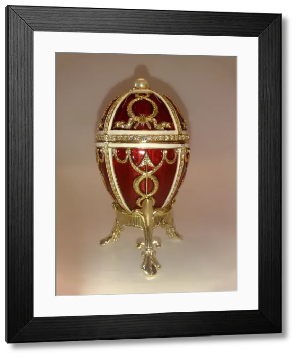 Framed Print : The Rosebud egg, 1895. Artist: Perkhin, Michail Yevlampievich, (Faberge manufacture) (1860-1903) Framed Print : The Rosebud egg, 1895. Artist: Perkhin, Michail Yevlampievich, (Faberge manufacture) (1860-1903)