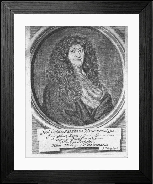 Framed Print : Portrait of Johann Christoph Wagenseil (1633-1705), End of 17th cen Artist: Sandrart, Jacob, von (1630-1708) Framed Print : Portrait of Johann Christoph Wagenseil (1633-1705), End of 17th cen Artist: Sandrart, Jacob, von (1630-1708)