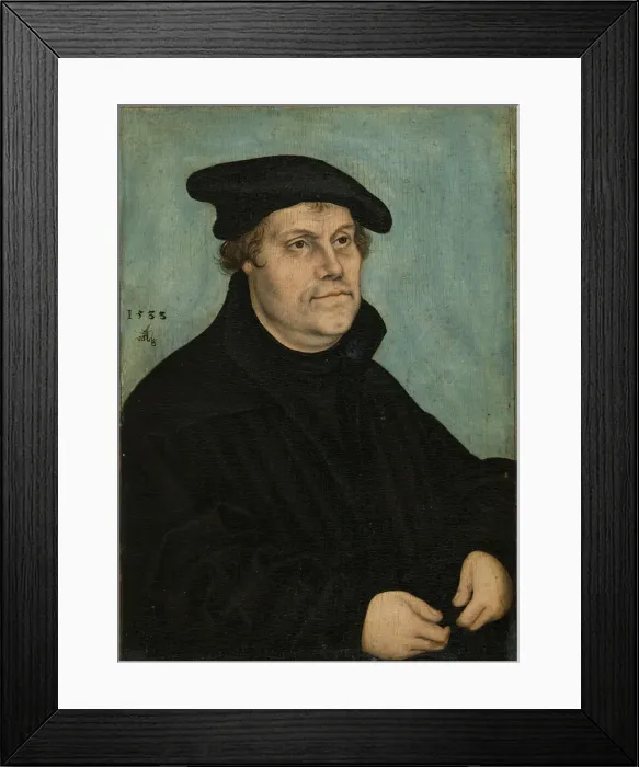 Framed Print : Martin Luther (1483-1546) at the Age of 50, 1533. Artist: Cranach, Lucas, the Elder (1472-1553) Framed Print : Martin Luther (1483-1546) at the Age of 50, 1533. Artist: Cranach, Lucas, the Elder (1472-1553)