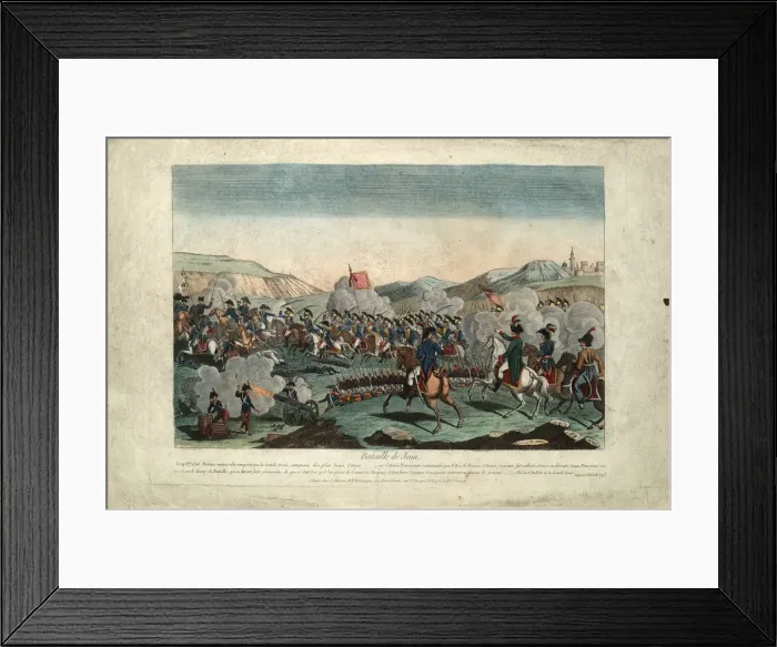 Framed Print : The Battle of Jena, ca 1806. Artist: Anonymous Framed Print : The Battle of Jena, ca 1806. Artist: Anonymous