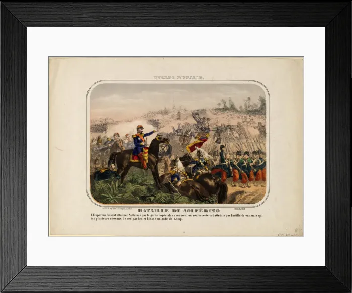 Framed Print : The Battle of Solferino, 1859. Artist: Anonymous Framed Print : The Battle of Solferino, 1859. Artist: Anonymous