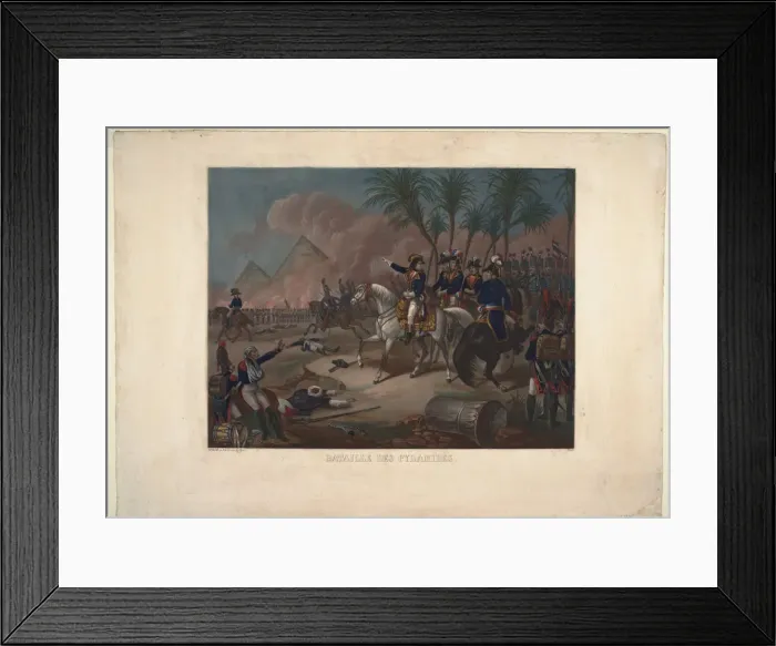 Framed Print : The Battle of the Pyramids, 1800. Artist: Anonymous Framed Print : The Battle of the Pyramids, 1800. Artist: Anonymous