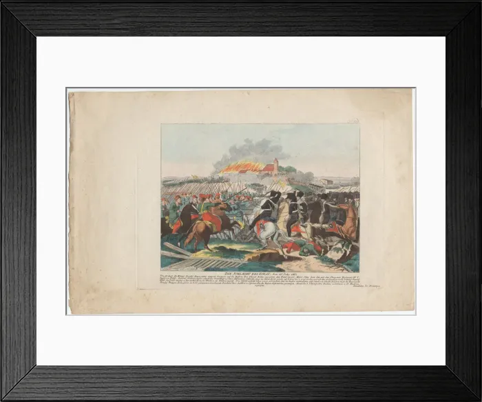 Framed Print : The Battle of Eckau on 19 July 1812. Artist: Campe, August Friedrich Andreas (1777-1846) Framed Print : The Battle of Eckau on 19 July 1812. Artist: Campe, August Friedrich Andreas (1777-1846)
