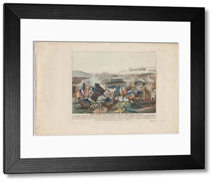 Framed Print : Meeting of Ostrovno, near Vitebsk, on 25 July 1812. Artist: Campe, August Friedrich Andreas (1777-1846) Framed Print : Meeting of Ostrovno, near Vitebsk, on 25 July 1812. Artist: Campe, August Friedrich Andreas (1777-1846)