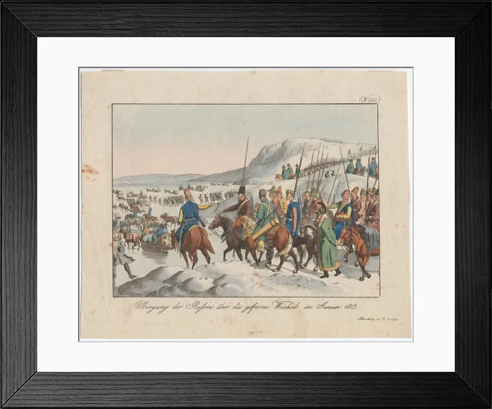 Framed Print : The Russian Army crosses the Vistula in January 1813, c. 1815. Artist: Campe, August Friedrich Andreas (1777-1846) Framed Print : The Russian Army crosses the Vistula in January 1813, c. 1815. Artist: Campe, August Friedrich Andreas (1777-1846)