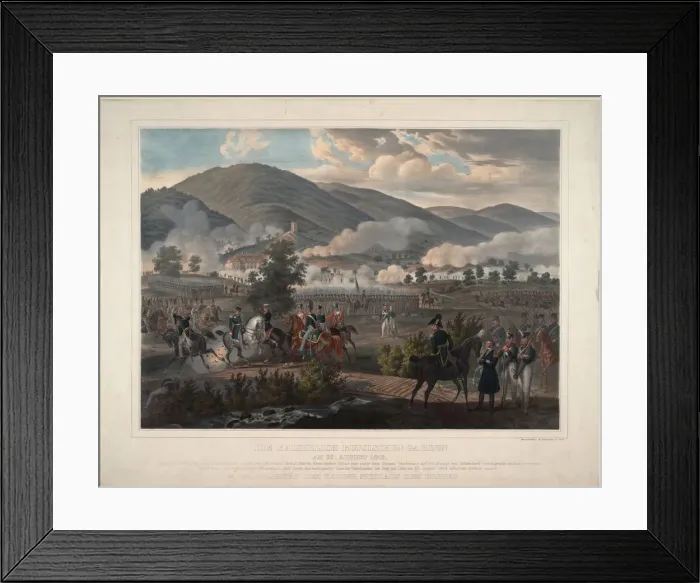Framed Print : Russian Life-Guards Regiment at the Battle of Kulm on 29 August 1813, ca 1813. Artist: Anonymous Framed Print : Russian Life-Guards Regiment at the Battle of Kulm on 29 August 1813, ca 1813. Artist: Anonymous