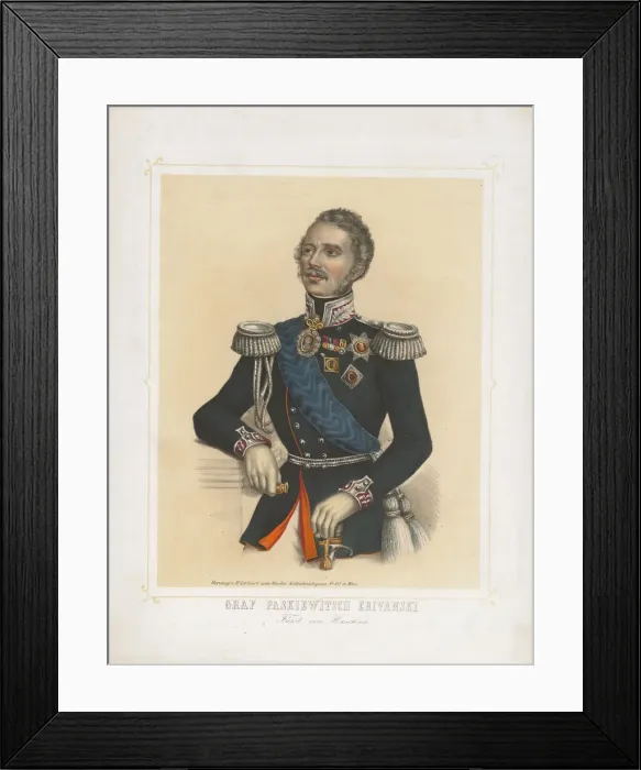 Framed Print : Portrait of Ivan Fyodorovich Paskevich, Count of Erivan, Viceroy of the Kingdom of Poland, 1850. Artist: Anonymous Framed Print : Portrait of Ivan Fyodorovich Paskevich, Count of Erivan, Viceroy of the Kingdom of Poland, 1850. Artist: Anonymous