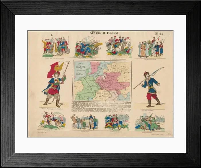 Framed Print : Polish war, 1831. Artist: Anonymous Framed Print : Polish war, 1831. Artist: Anonymous