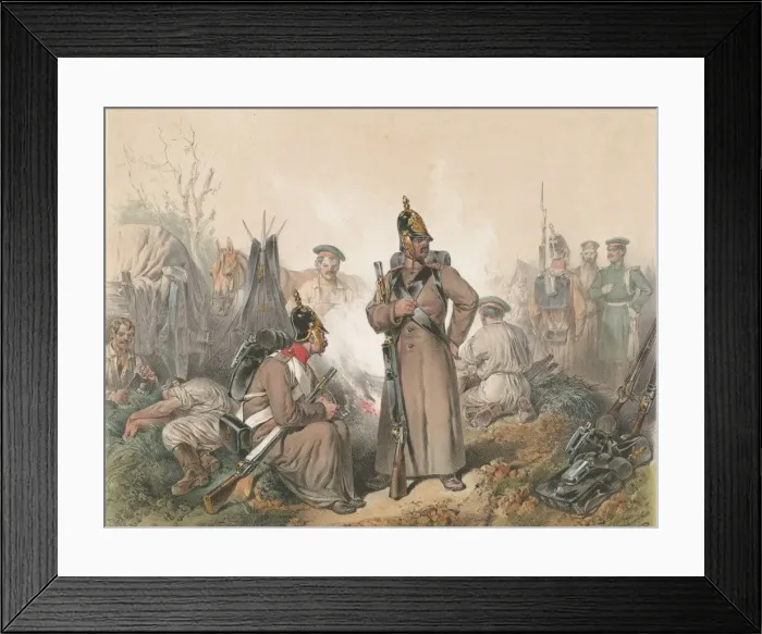 Framed Print : A Scene from the War of Independence in Hungary on 1849, ca. 1849. Artist: Strassgschwandtner, Josef Anton (1826-1881) Framed Print : A Scene from the War of Independence in Hungary on 1849, ca. 1849. Artist: Strassgschwandtner, Josef Anton (1826-1881)