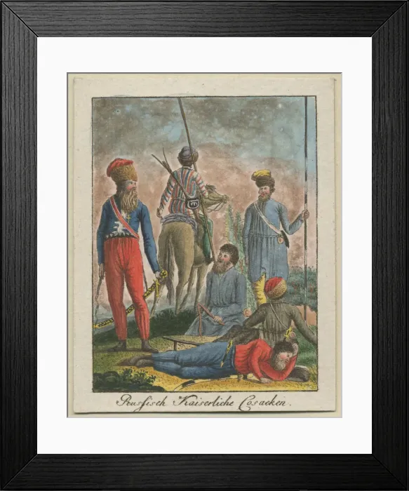 Framed Print : Imperial Russian Cossacks, 1799. Artist: Anonymous Framed Print : Imperial Russian Cossacks, 1799. Artist: Anonymous