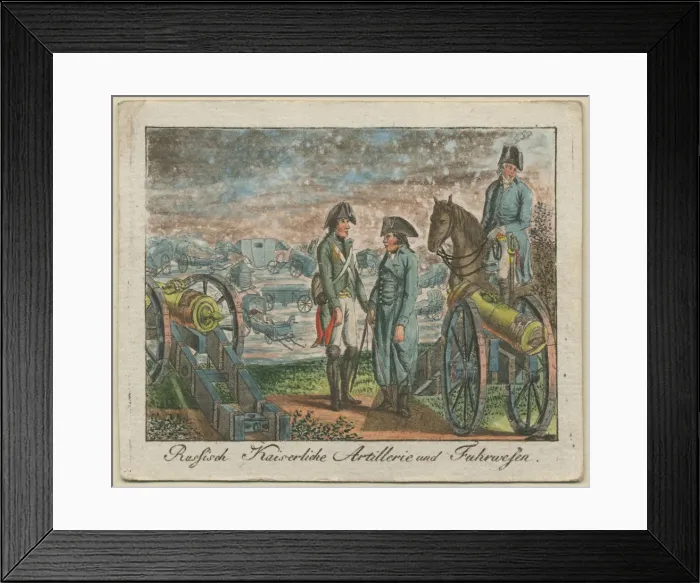 Framed Print : Russian Imperial Artillery Crew, 1799. Artist: Anonymous Framed Print : Russian Imperial Artillery Crew, 1799. Artist: Anonymous
