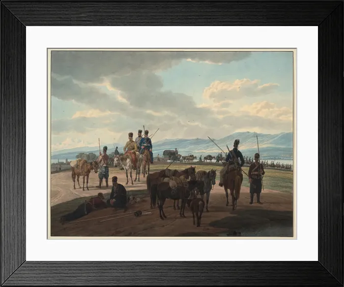 Framed Print : Russian Cossacks on march, 1804. Artist: Kobell, Wilhelm, Ritter von (1766-1853) Framed Print : Russian Cossacks on march, 1804. Artist: Kobell, Wilhelm, Ritter von (1766-1853)