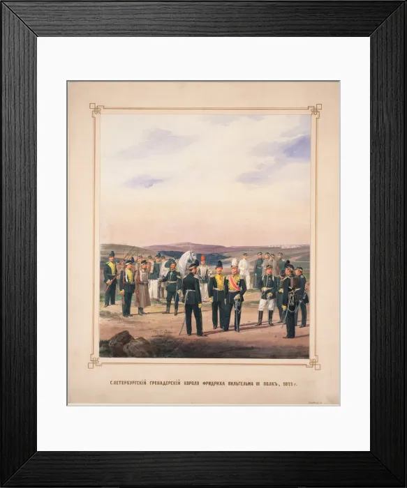 Framed Print : St. Petersburg Life-Guards Grenadier Regiment of King Frederick William III, 1871. Artist: Piratsky, Karl Karlovich (1813-1889) Framed Print : St. Petersburg Life-Guards Grenadier Regiment of King Frederick William III, 1871. Artist: Piratsky, Karl Karlovich (1813-1889)