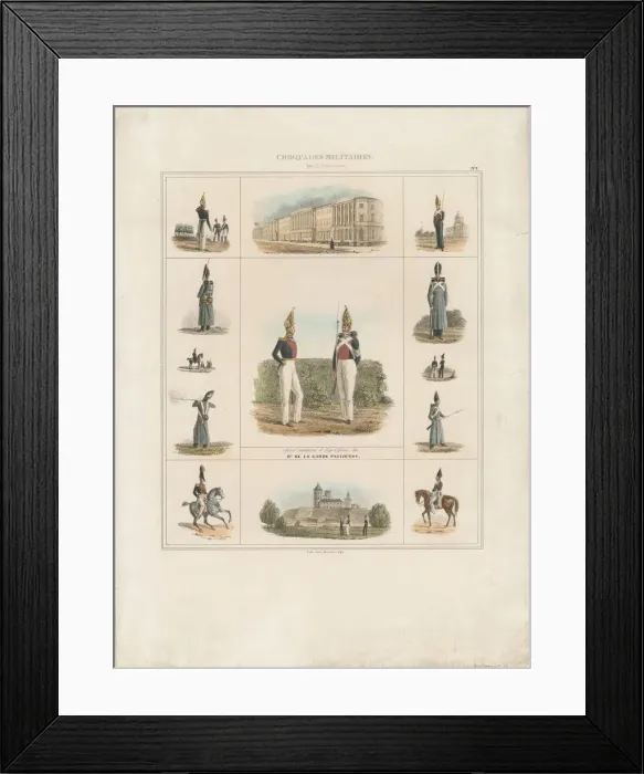 Framed Print : The Pavlovsky Guard Regiment, 1840. Artist: Gilbertson, E. (active 1830s-1850s) Framed Print : The Pavlovsky Guard Regiment, 1840. Artist: Gilbertson, E. (active 1830s-1850s)