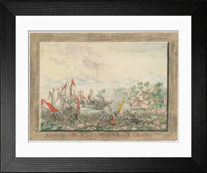 Framed Print : Battle of the Danube 1828, 1829. Artist: Anonymous Framed Print : Battle of the Danube 1828, 1829. Artist: Anonymous