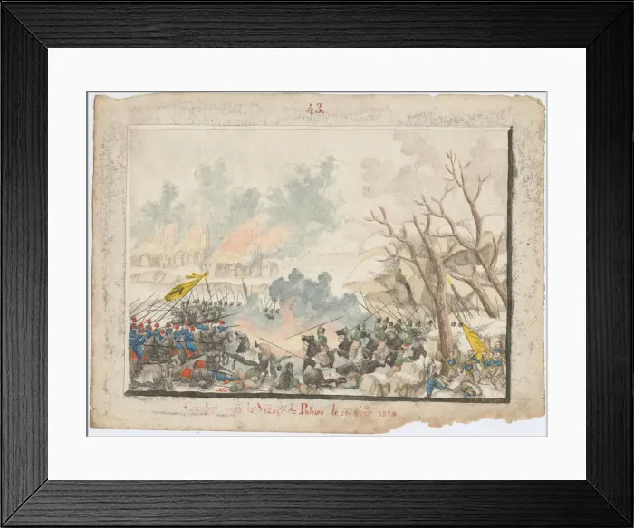 Framed Print : The Battle of Patnos on October 1828, 1829. Artist: Anonymous