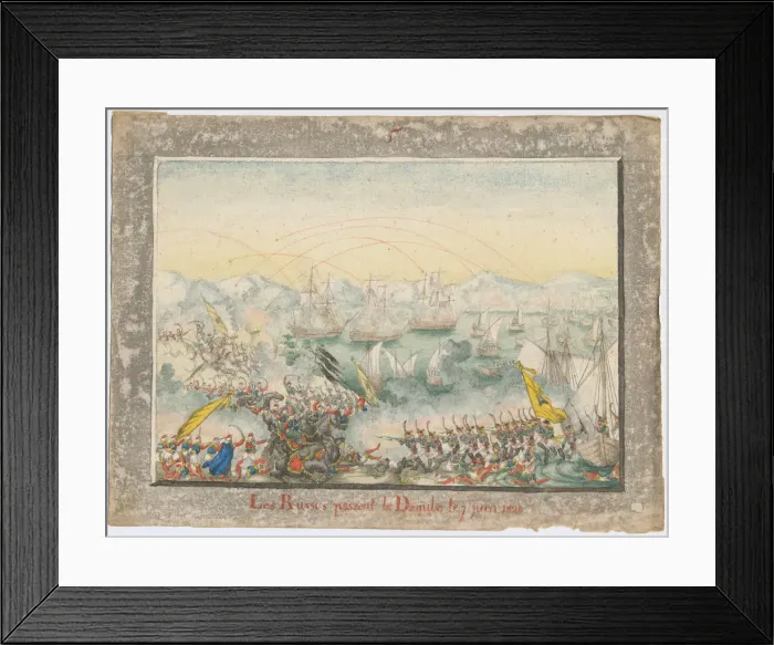 Framed Print : The Russians crossed the Danube in 1828, 1829. Artist: Anonymous Framed Print : The Russians crossed the Danube in 1828, 1829. Artist: Anonymous