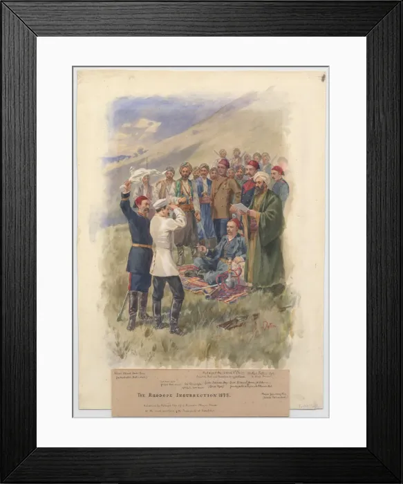 Framed Print : The April Uprising 1878. Negotiations at the headquarters of the insurgents, 1878. Artist: Anonymous Framed Print : The April Uprising 1878. Negotiations at the headquarters of the insurgents, 1878. Artist: Anonymous