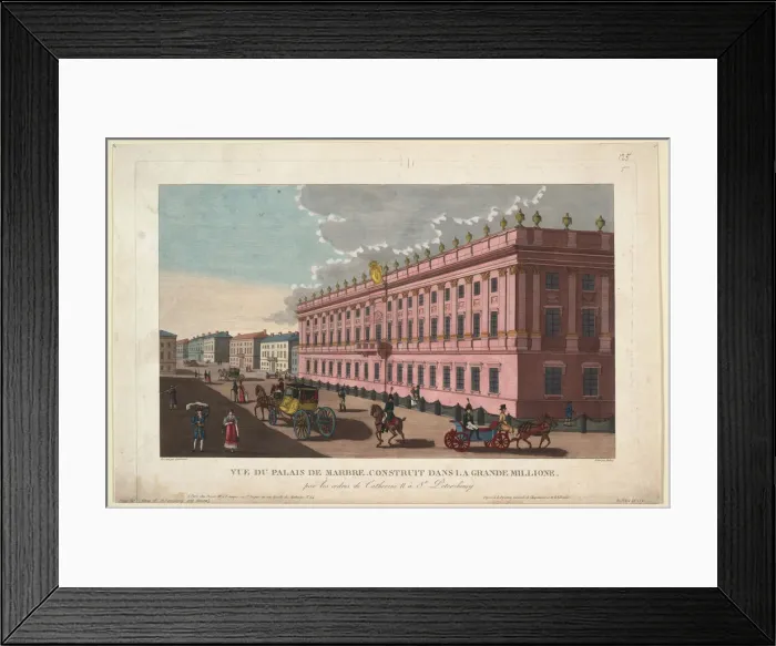 Framed Print : The Marble Palace in Saint Petersburg, c. 1811. Artist: Courvoisier-Voisin, Henri (1757-1830) Framed Print : The Marble Palace in Saint Petersburg, c. 1811. Artist: Courvoisier-Voisin, Henri (1757-1830)