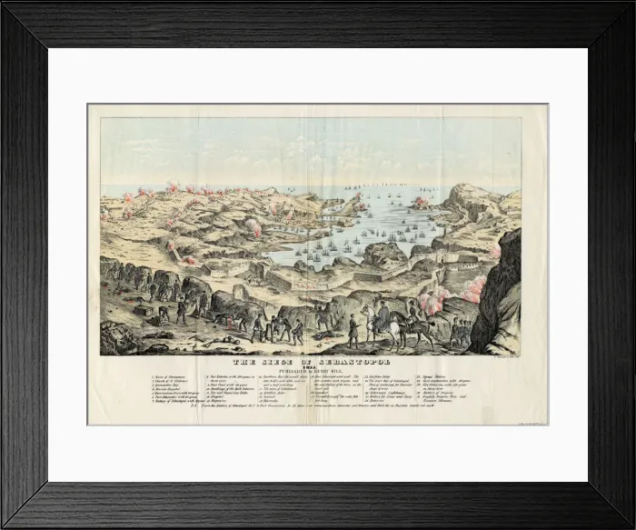 Framed Print : The Siege of Sevastopol, 1855. Artist: Sinclair, Thomas S. (ca. 1805-1881) Framed Print : The Siege of Sevastopol, 1855. Artist: Sinclair, Thomas S. (ca. 1805-1881)