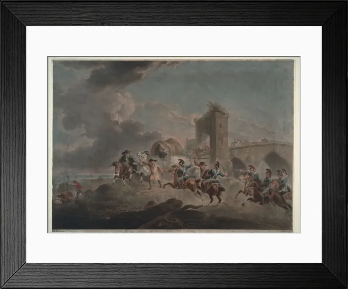 Framed Print : Smugglers attacked, 1795-1798. Artist: Bourgeois, Sir Peter Francis (1756-1811) Framed Print : Smugglers attacked, 1795-1798. Artist: Bourgeois, Sir Peter Francis (1756-1811)