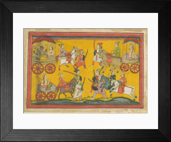 Framed Print : Vishnu Procession, c. 1755. Artist: Indian Art Framed Print : Vishnu Procession, c. 1755. Artist: Indian Art