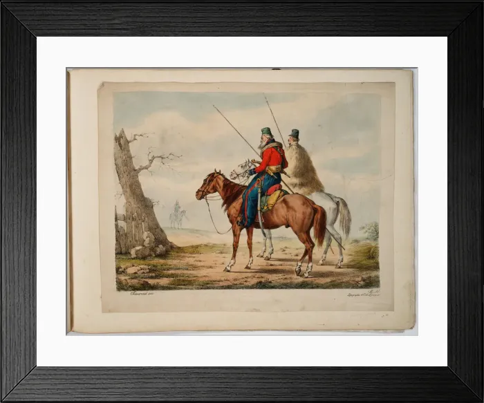 Framed Print : Cossacks, 1815-1819. Artist: Sauerweid, Alexander Ivanovich (1783-1844) Framed Print : Cossacks, 1815-1819. Artist: Sauerweid, Alexander Ivanovich (1783-1844)