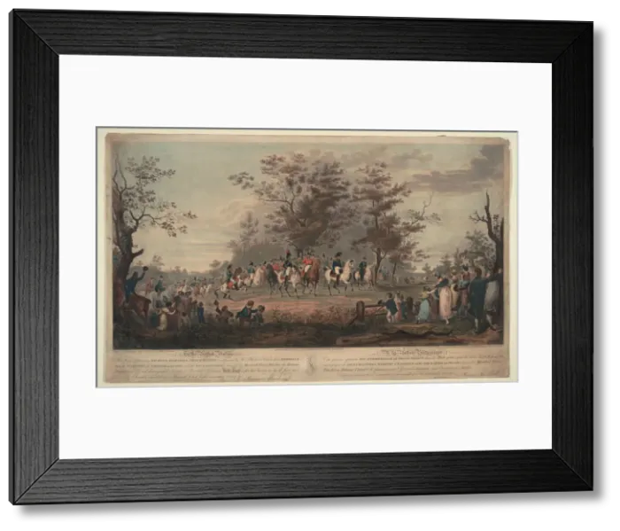 Framed Print : Prince Regent, William III of Prussia, Alexander I, General Blucher and Hetman Platov review troops Artist: Sauerweid, Alexander Ivanovich (1783-1844) Framed Print : Prince Regent, William III of Prussia, Alexander I, General Blucher and Hetman Platov review troops Artist: Sauerweid, Alexander Ivanovich (1783-1844)