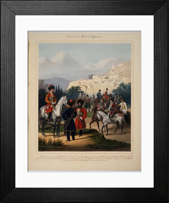 Framed Print : Convoy of His Imperial Highness, 1867. Artist: Piratsky, Karl Karlovich (1813-1889) Framed Print : Convoy of His Imperial Highness, 1867. Artist: Piratsky, Karl Karlovich (1813-1889)