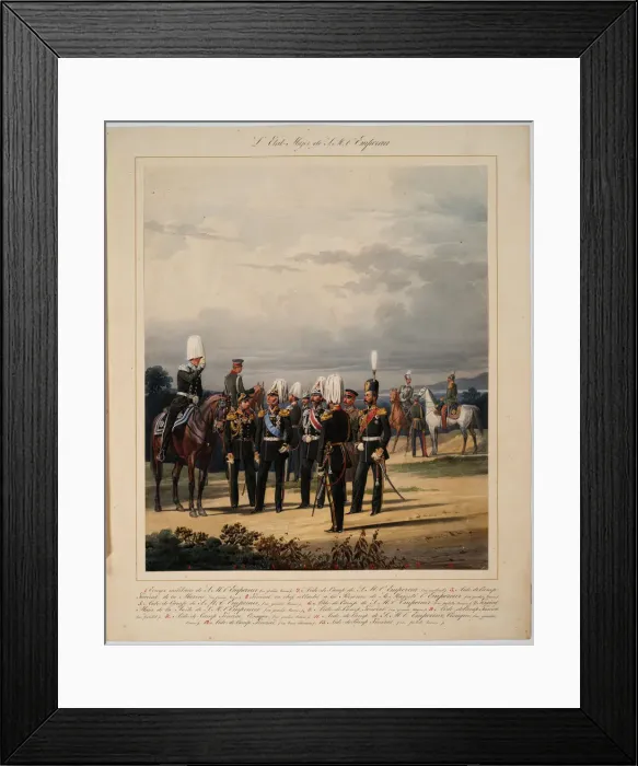 Framed Print : The Russian General Staff, 1867. Artist: Piratsky, Karl Karlovich (1813-1889) Framed Print : The Russian General Staff, 1867. Artist: Piratsky, Karl Karlovich (1813-1889)