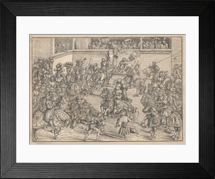 Framed Print : Tournament, 1509. Artist: Cranach, Lucas, the Elder (1472-1553) Framed Print : Tournament, 1509. Artist: Cranach, Lucas, the Elder (1472-1553)