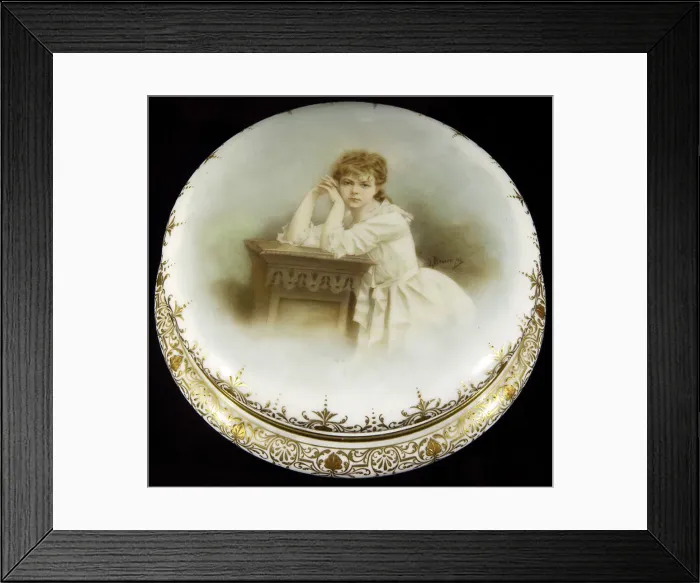 Framed Print : Bonbonniere Marie Bashkirtseff. Artist: Breslau, Louise-Catherine (1856-1927) Framed Print : Bonbonniere Marie Bashkirtseff. Artist: Breslau, Louise-Catherine (1856-1927)