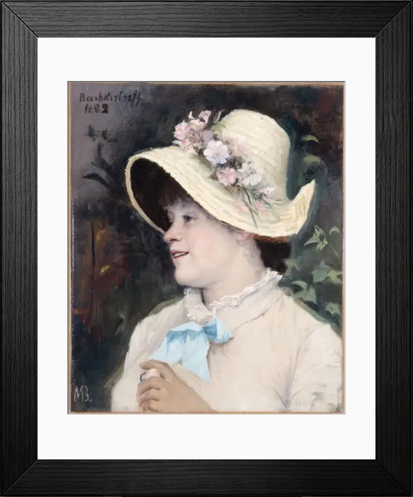 Framed Print : Parisian woman (Portrait of Irma), 1882. Artist: Bashkirtseva, Maria Konstantinovna (1860-1884) Framed Print : Parisian woman (Portrait of Irma), 1882. Artist: Bashkirtseva, Maria Konstantinovna (1860-1884)