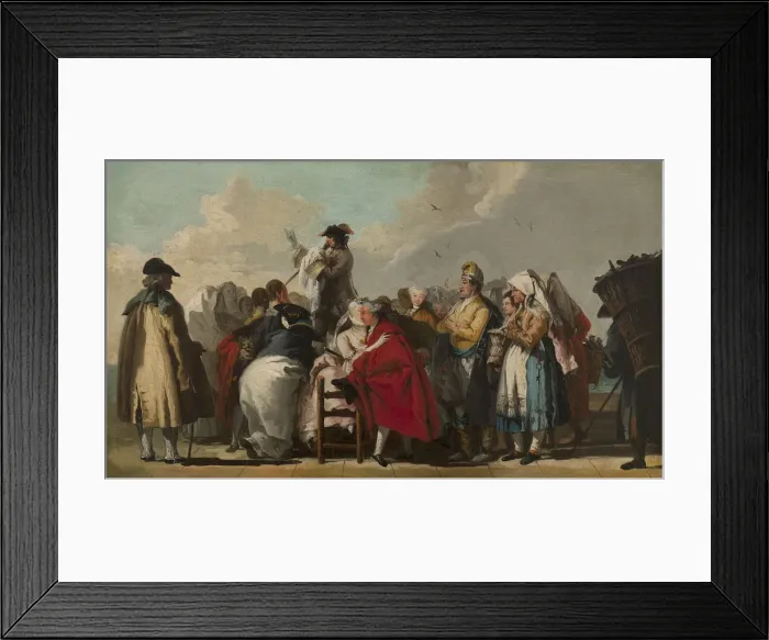 Framed Print : The Venetian Charlatan, ca 1764-1765. Artist: Tiepolo, Giandomenico (1727-1804) Framed Print : The Venetian Charlatan, ca 1764-1765. Artist: Tiepolo, Giandomenico (1727-1804)