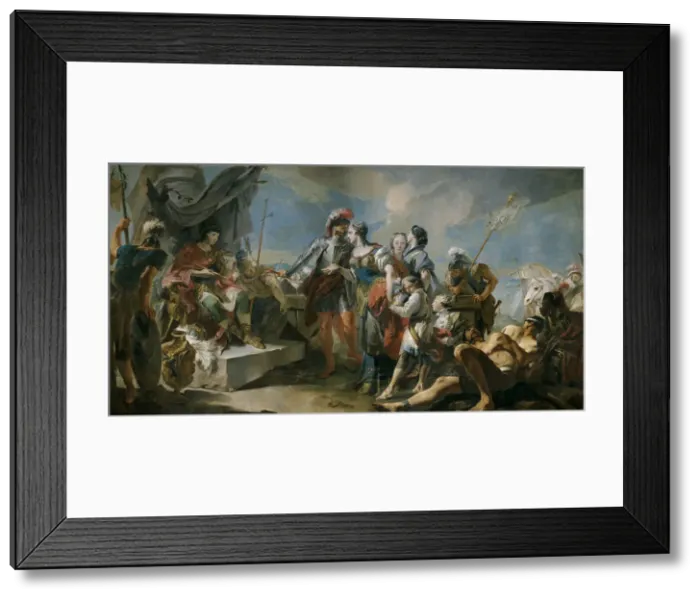 Framed Print : Queen Zenobia before Emperor Aurelian, 1717. Artist: Tiepolo, Giandomenico (1727-1804) Framed Print : Queen Zenobia before Emperor Aurelian, 1717. Artist: Tiepolo, Giandomenico (1727-1804)