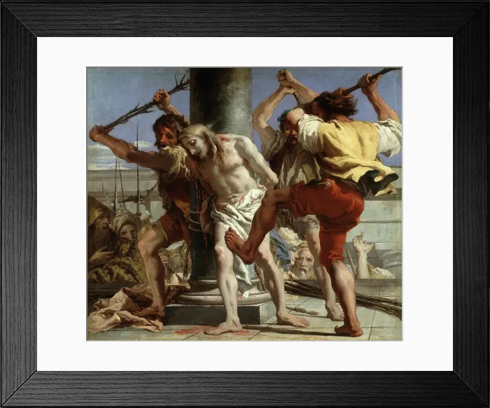 Framed Print : Christ at the Column, 1772. Artist: Tiepolo, Giandomenico (1727-1804) Framed Print : Christ at the Column, 1772. Artist: Tiepolo, Giandomenico (1727-1804)
