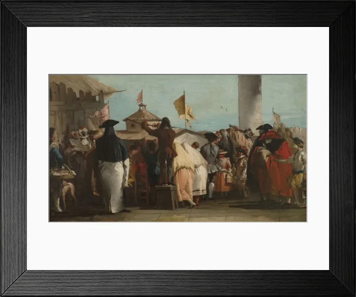 Framed Print : Mondo Novo, ca 1764-1765. Artist: Tiepolo, Giandomenico (1727-1804) Framed Print : Mondo Novo, ca 1764-1765. Artist: Tiepolo, Giandomenico (1727-1804)