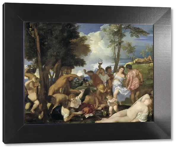 The Bacchanal of the Andrians, 1523-1526. Artist: Titian (1488-1576)