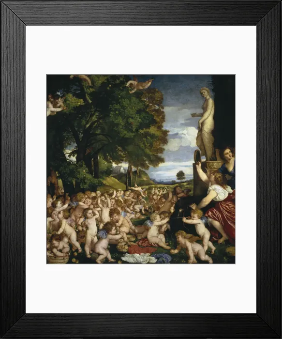 Framed Print : The Offering to Venus, 1518-1519. Artist: Titian (1488-1576) Framed Print : The Offering to Venus, 1518-1519. Artist: Titian (1488-1576)