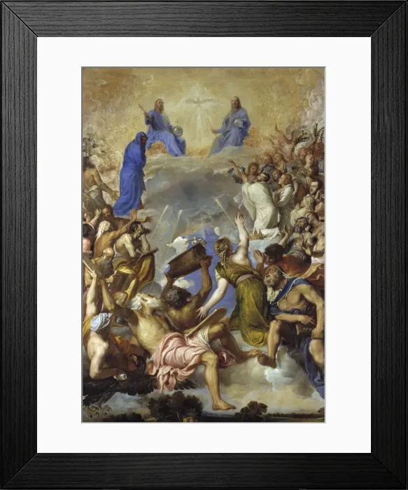 Framed Print : Gloria, 1551-1554. Artist: Titian (1488-1576) Framed Print : Gloria, 1551-1554. Artist: Titian (1488-1576)