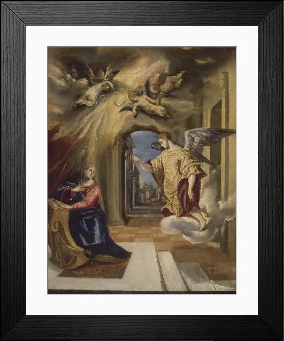 Framed Print : The Annunciation, 1570-1572. Artist: El Greco, Dominico (1541-1614) Framed Print : The Annunciation, 1570-1572. Artist: El Greco, Dominico (1541-1614)