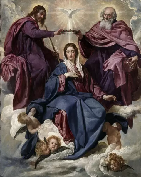 The Coronation of the Virgin, 1635-1636. Artist: Velazquez, Diego (1599-1660)