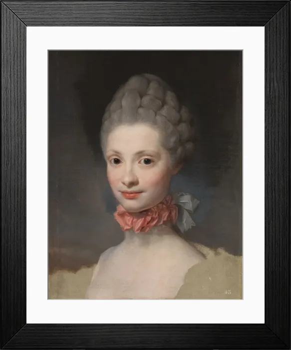 Framed Print : Portrait of Maria Luisa of Parma as Princess of Asturias, 1765. Artist: Mengs, Anton Raphael (1728-1779) Framed Print : Portrait of Maria Luisa of Parma as Princess of Asturias, 1765. Artist: Mengs, Anton Raphael (1728-1779)