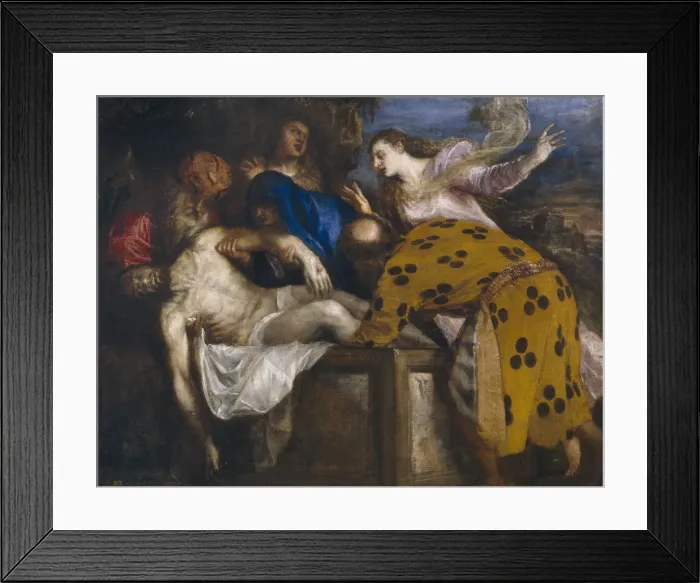 Framed Print : The Entombment of Christ, 1572. Artist: Titian (1488-1576) Framed Print : The Entombment of Christ, 1572. Artist: Titian (1488-1576)