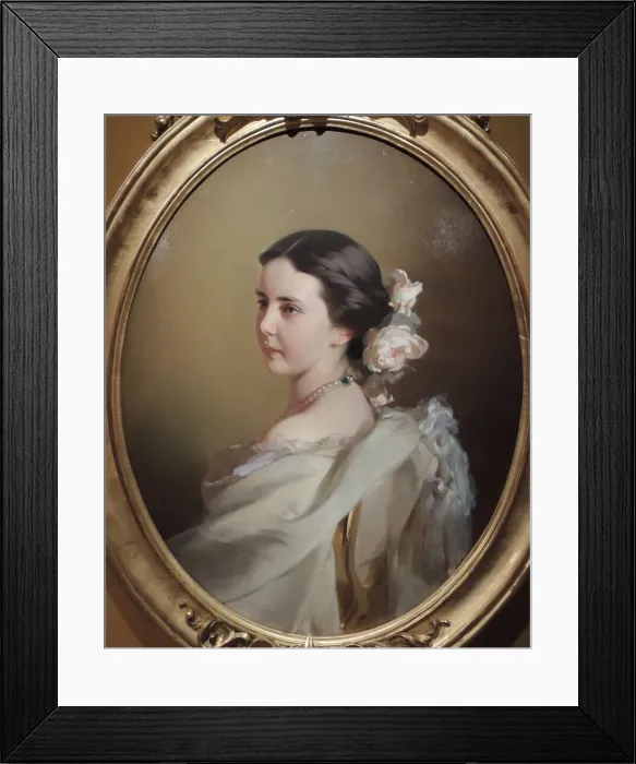 Framed Print : Portrait of Ekaterina Fyodorovna Tyutcheva (1835-1882), Mid 1850s. Artist: Makarov, Ivan Kosmich (1822-1897) Framed Print : Portrait of Ekaterina Fyodorovna Tyutcheva (1835-1882), Mid 1850s. Artist: Makarov, Ivan Kosmich (1822-1897)