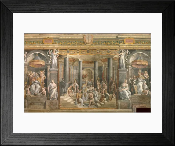 Framed Print : The Baptism of Constantine, 1517-1524. Artist: Penni, Gianfrancesco (1496-1528) Framed Print : The Baptism of Constantine, 1517-1524. Artist: Penni, Gianfrancesco (1496-1528)