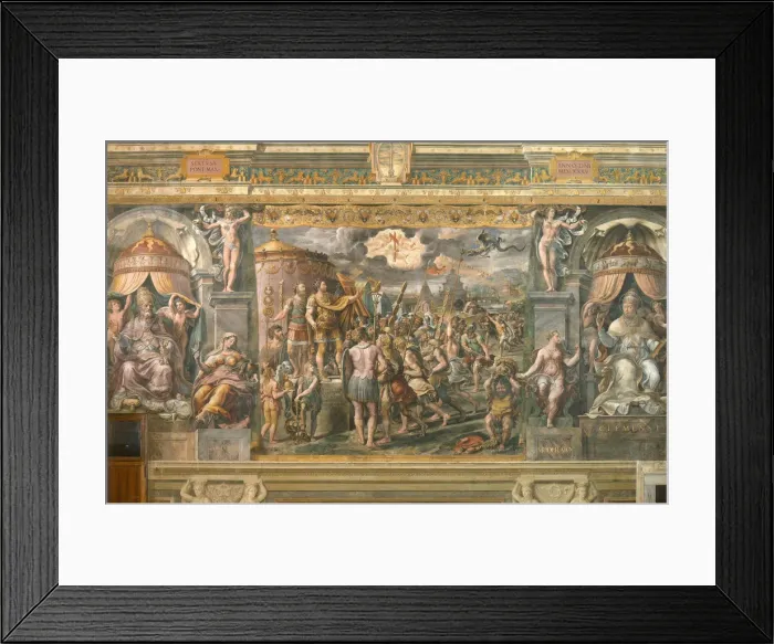 Framed Print : The Apparition of the Cross to the Emperor Constantine, 1517-1524. Artist: Penni, Gianfrancesco (1496-1528) Framed Print : The Apparition of the Cross to the Emperor Constantine, 1517-1524. Artist: Penni, Gianfrancesco (1496-1528)